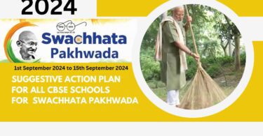 Swachhata Pakhwada 2024 Suggestive Action Plan for CBSE Schools