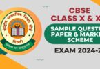 Sample Question Papers for Classes X & XII f