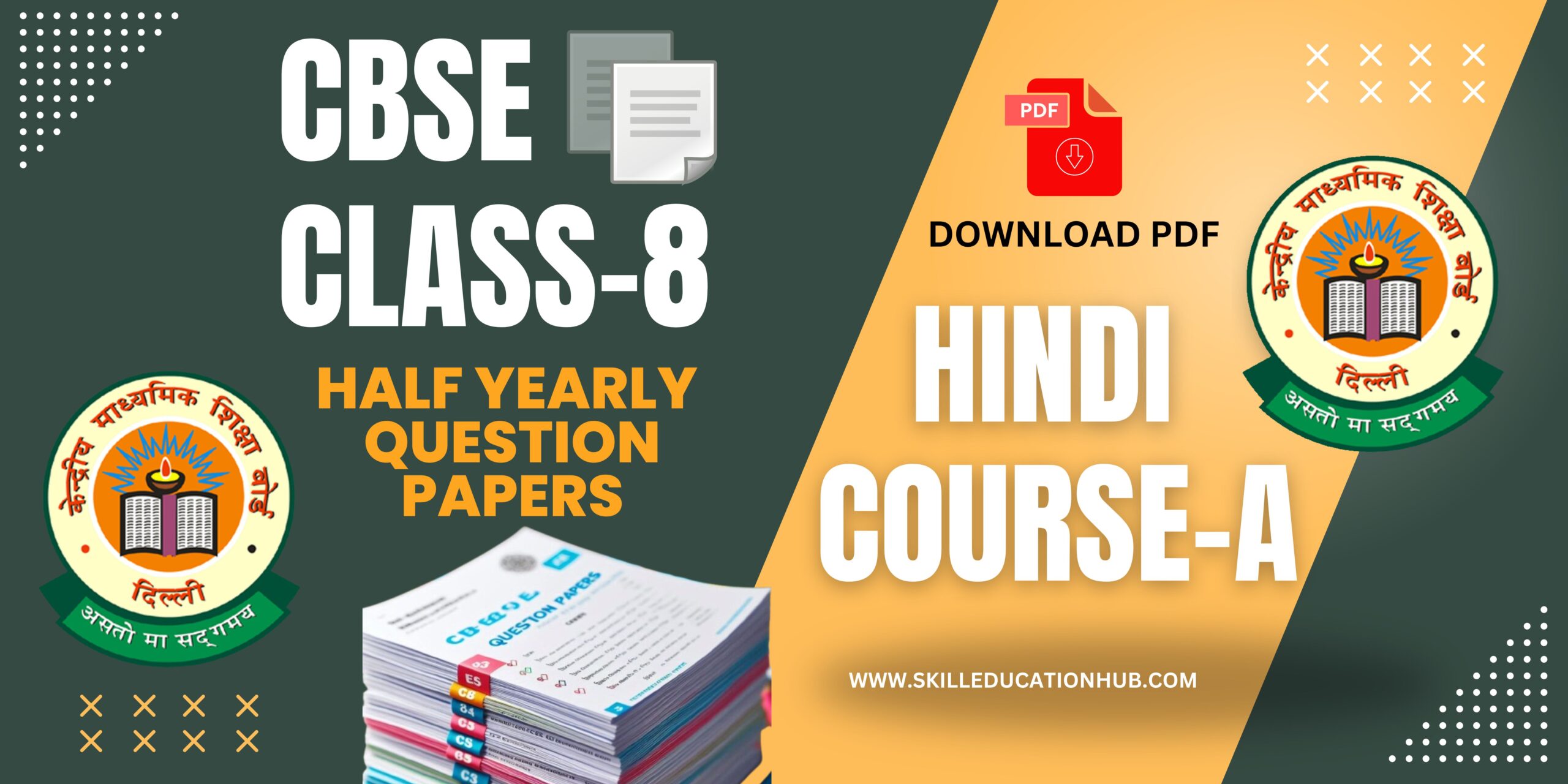 CBSE CLASS 8 HINDI COURSE-A PAPER HALF YEARLY