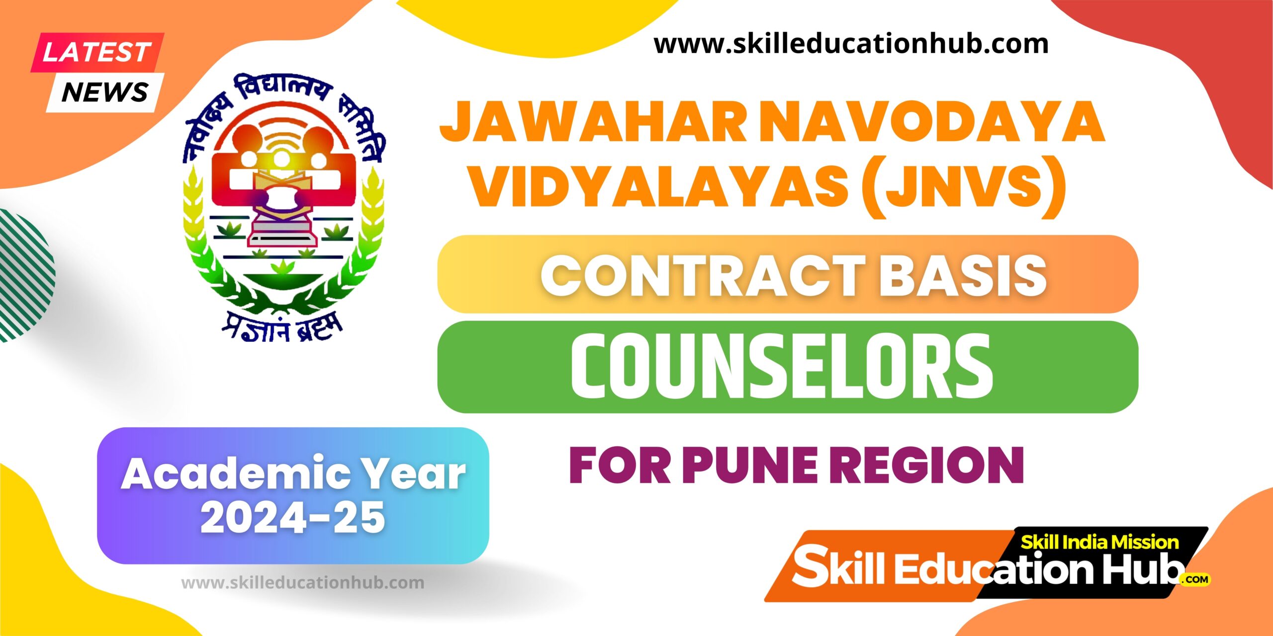 RECRUITMENT OF COUNSELORS IN JAWAHAR NAVODAYA VIDYALAYAS UNDER PUNE REGION ON CONTRACT BASIS